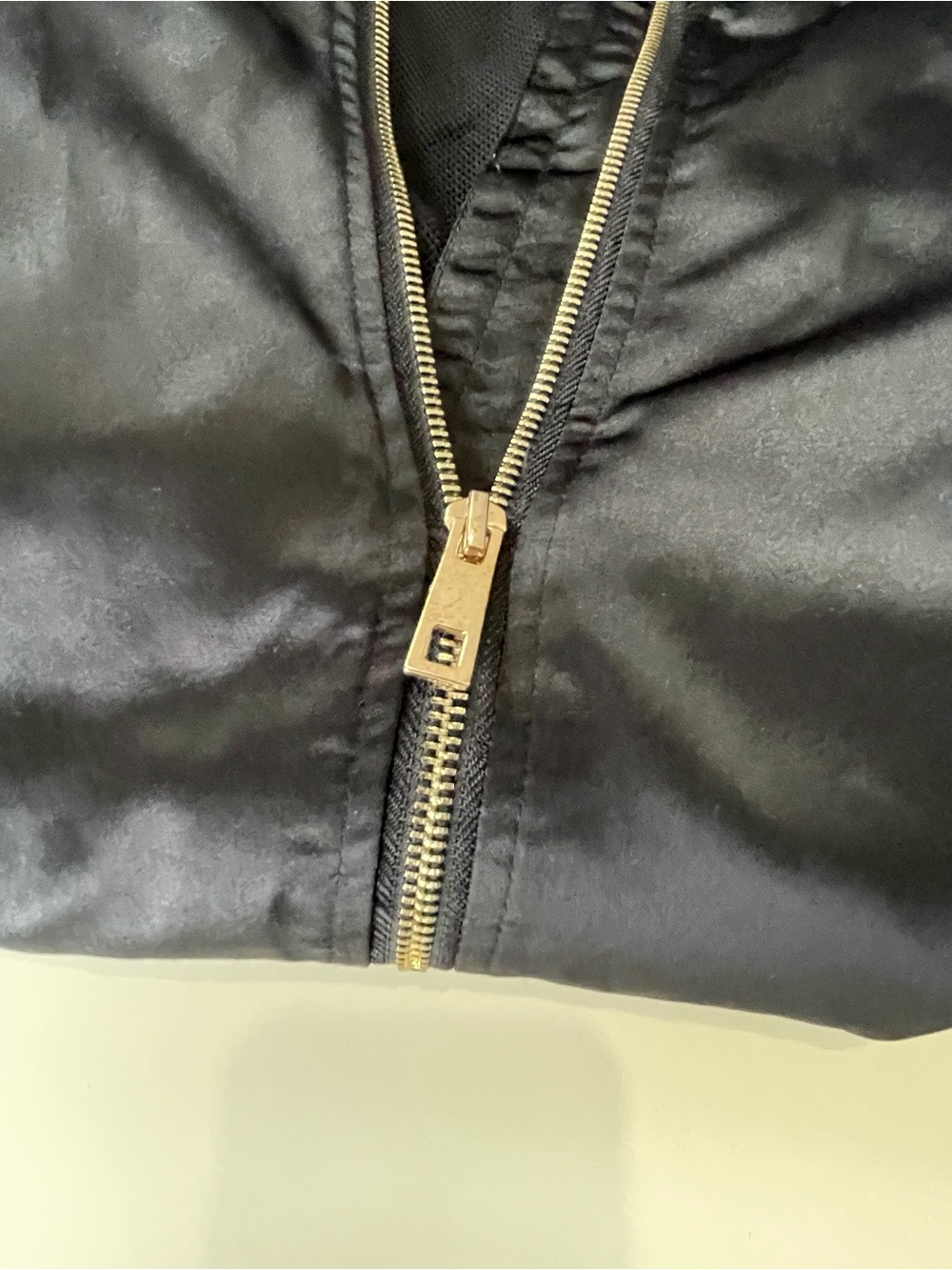 Ardene Black Bomber Jacket with Gold Zipper Y2K Indie Médium - Picture 6 of 9